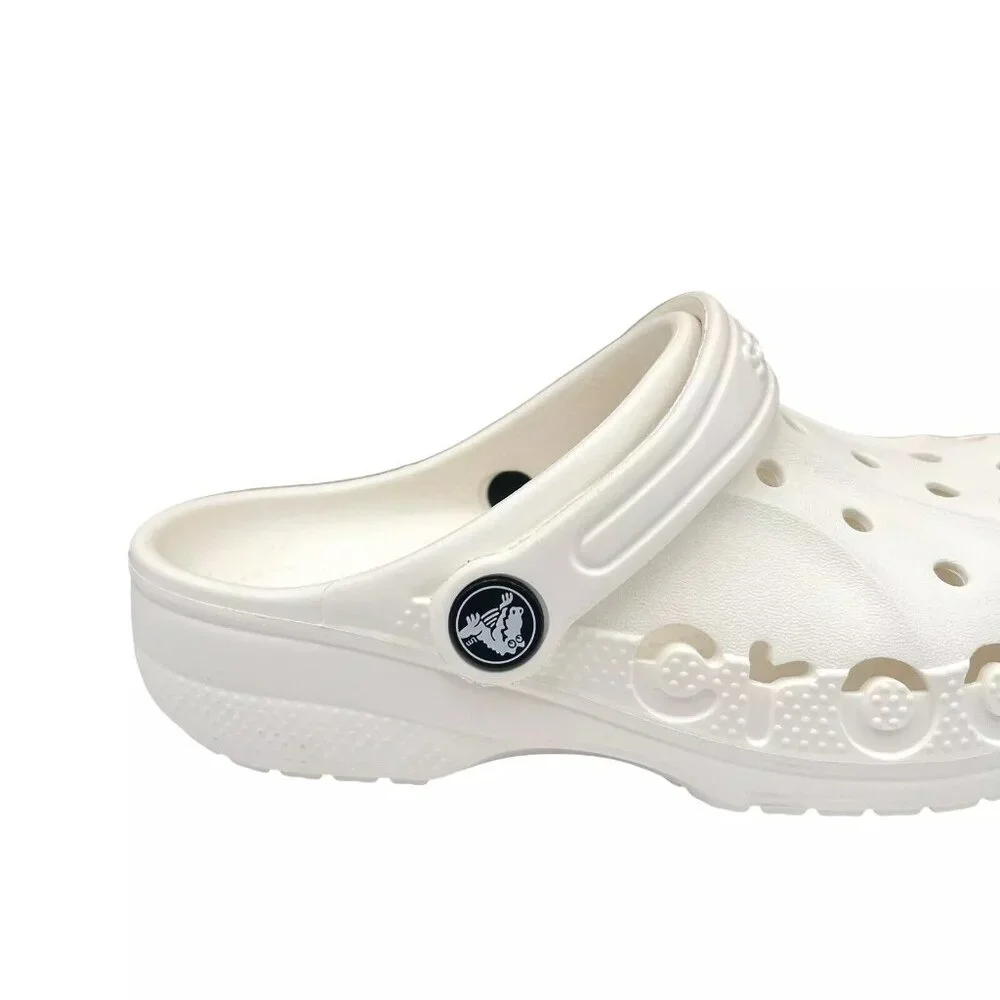 Crocs Baya Little Boy's/Girl's Slip-on Clogs Size‎ 13 Solid White Water Friendly